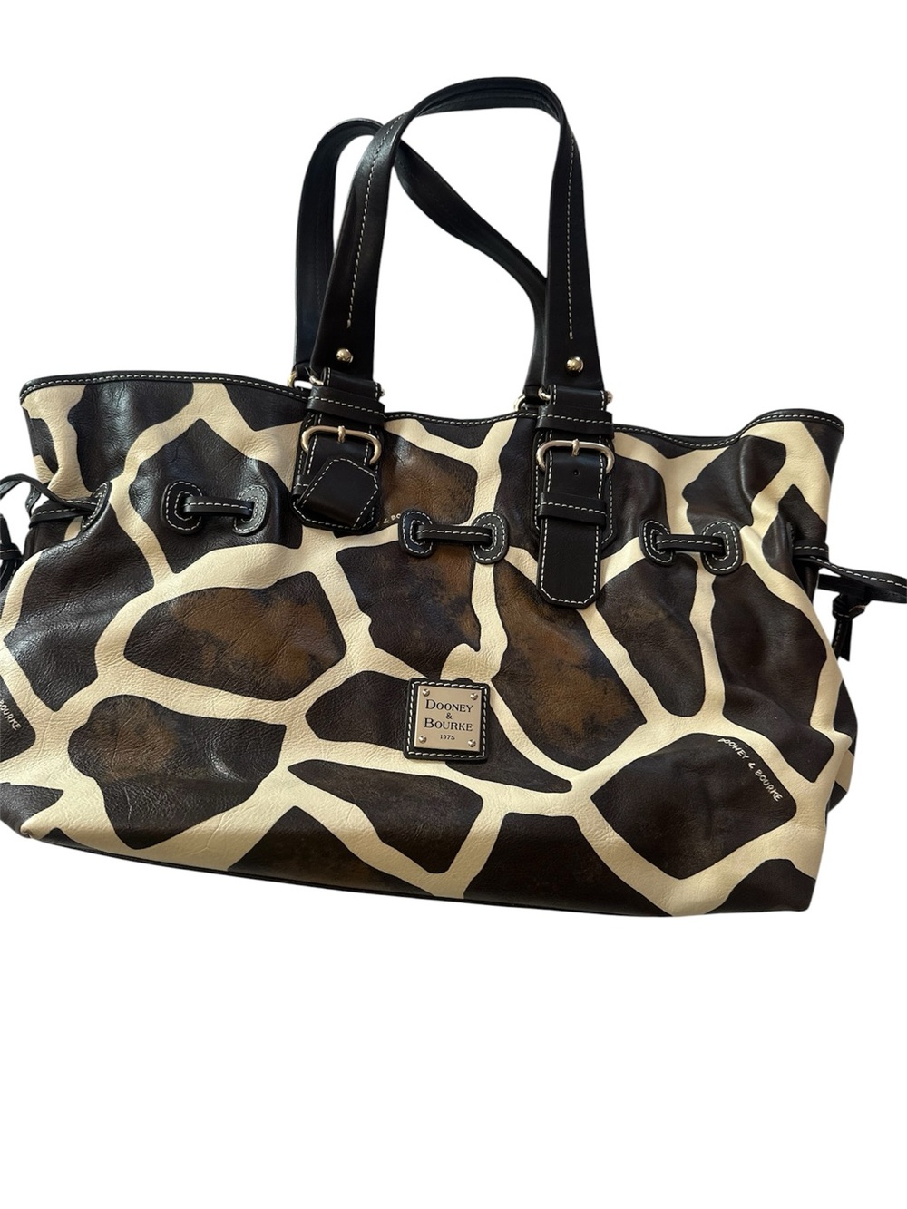 Vintage Dooney & Bourke giraffe print medium chaira bag